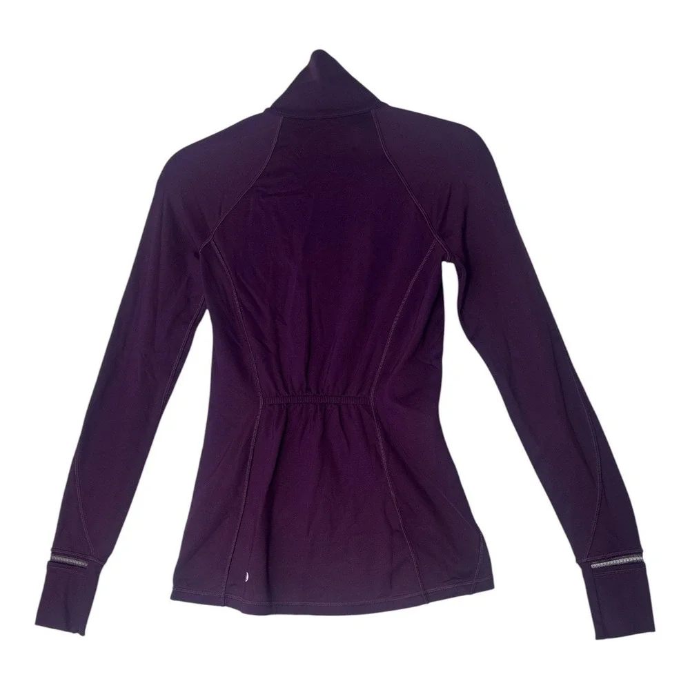 Lululemon First Mile Pullover Jacket Women's Size 4 Purple 1/4 Zip Stretch